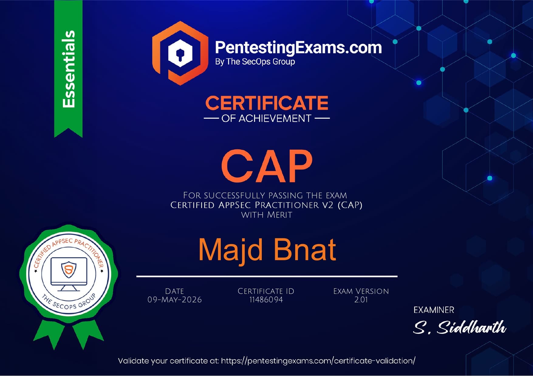 Certified AppSec Practitioner v2 (CAP)