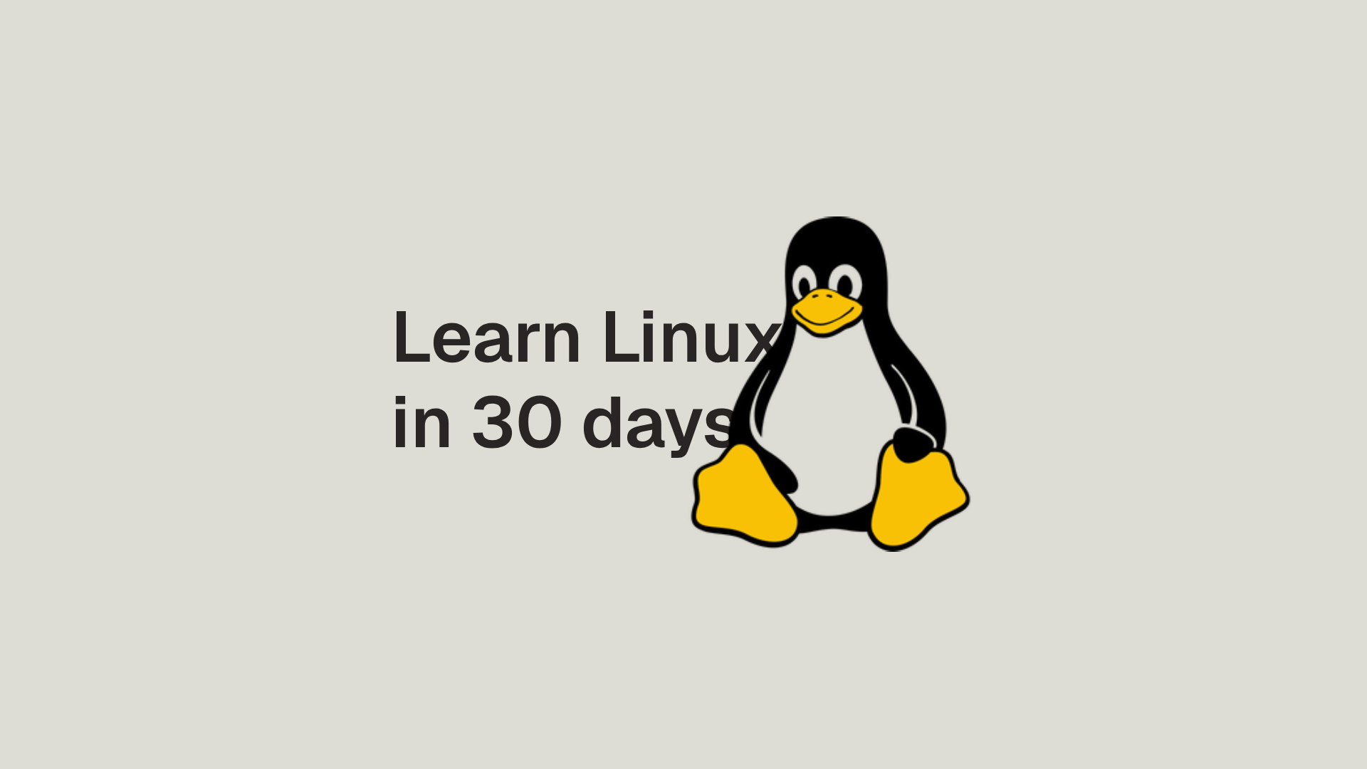 Learn Linux in 30 days